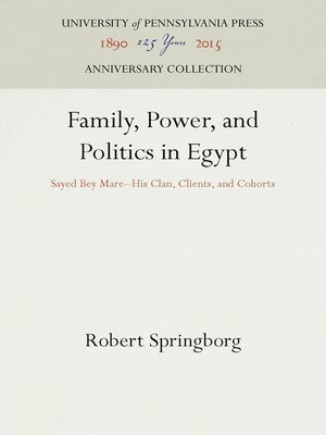 cover image of Family, Power, and Politics in Egypt